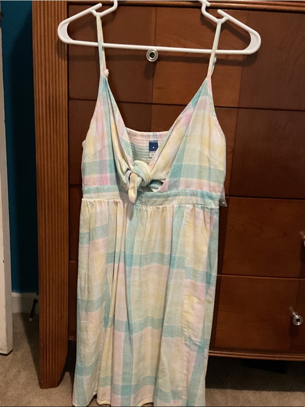 Old Navy Pastel Striped Tie-Front Mini Dress